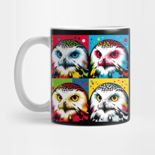 Snowy Owl Pop Art - Mystical Avian Fashion Statement Mug